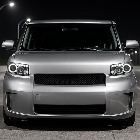 Ronnin - Fits 2008-2010 Scion xB Upgrade LED Halo Rims Running Lights Projector Headlights Assembly Pair | Black in Saudi Arabia