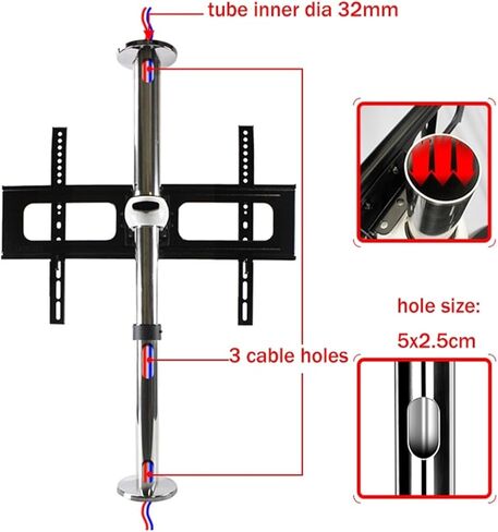 BG11-M Stainless Steel 23-55 Inch Mounting Bracket Height Adjustment 66-82 cm in Saudi Arabia