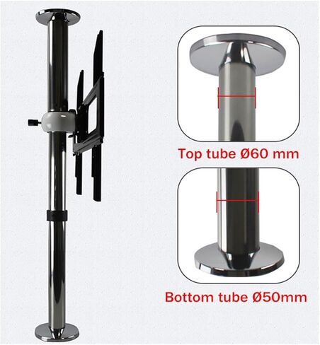 BG11-M Stainless Steel 23-55 Inch Mounting Bracket Height Adjustment 66-82 cm in Saudi Arabia