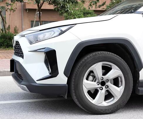 ملحقات السيارة متوافقة مع Toyota RAV4 2025 2024 2023 2022 2021 2020 2019 غطاء الحاجب الأمامي الخارجي للضباب وغطاء الحاجب وزخارف ABS قطعتين (غير مناسب RHD/مغامرة) نمط أسود لامع in Kuwait