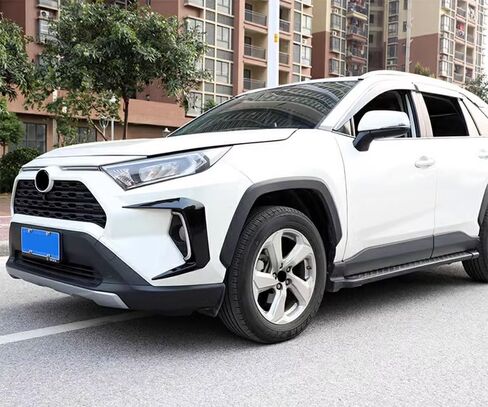 ملحقات السيارة متوافقة مع Toyota RAV4 2025 2024 2023 2022 2021 2020 2019 غطاء الحاجب الأمامي الخارجي للضباب وغطاء الحاجب وزخارف ABS قطعتين (غير مناسب RHD/مغامرة) نمط أسود لامع in Kuwait