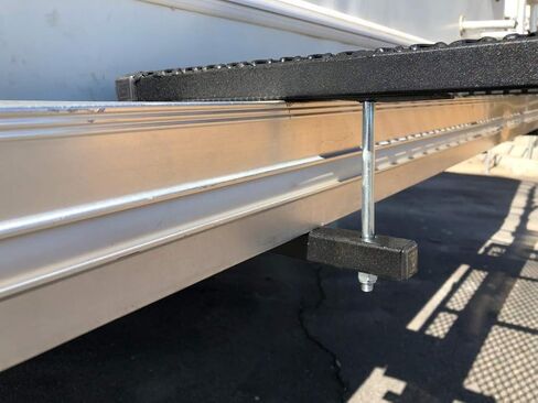 EZ Lite Campers RV Bumper Storage Rack Heavy Duty Steel with Powder Coated Finish 48" x 20" Engineered in The USA in Saudi Arabia