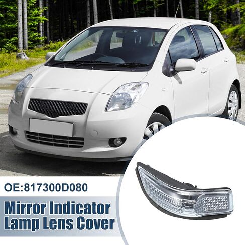 uxcell Right Rearview Mirror Turn Signal Lamp Housing for Toyota Yaris 11-19 No.817300D080 in Saudi Arabia