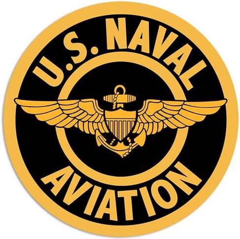 ملصق دائري للطيران البحري الأمريكي (Fly USN u.s. ملصق لسيارة شاحنة أو طائرة أو كمبيوتر محمول (3 بوصة) مرخص من البحرية in Saudi Arabia
