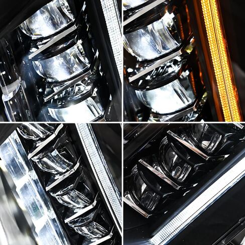 Headlights for Cadillac SRX 2010-2016 10 Lens Headlamp with Start-up Animation Sequential Turn Signal Passenger&Driver Side Front Head Lamps (1 Pair) in Saudi Arabia