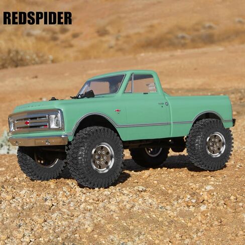 عجلات وإطارات REDSPIDER 1.0 Beadlock (4 قطع) 1.0 إطارات زاحفة 55 * 20 مم ألومنيوم 1.0 عجلة وإطارات زاحفة 1/18 1/24 RC لـ SCX24 TRX4M FMS FCX24 FCX18 AX24 ﻿ (بني (فتحة دائرية)) in Kuwait