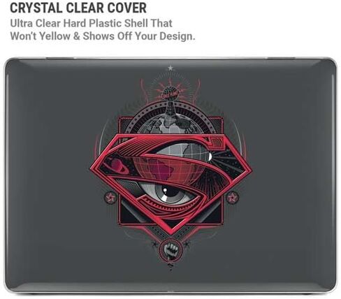 Skinit Laptop Case Plus Skin Compatible with MacBook Air 15in (2023) - Officially Licensed DC Comics Superman Grey Eye Collage Design in Saudi Arabia