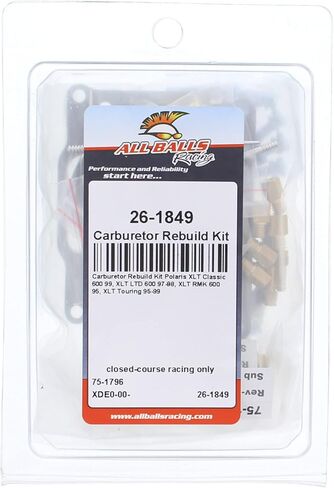مجموعة إعادة بناء المكربن ​​لجميع الكرات Racing 26-1849 متوافقة مع/بديلة لـ Polaris XLT Classic 600 1999، XLT LTD 600 1997-1998، XLT RMK 600 1995، XLT Touring 1995-1999 in Kuwait