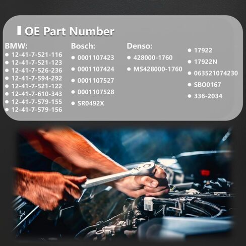 Starter Motor Compatible with BMW-128i,135i,323i,325i,328i,330i,335i,525i,528i,530i,535i,740i,740Li,X1,X3,X5,X6,Z4, Replace# 12417521116,12417521122, 12417521123,12417526236,428000-1760,17922N in Saudi Arabia