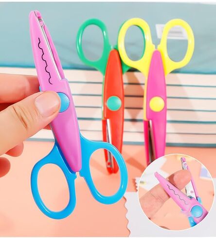 Craft Scissors Decorative Edge, 6 Pack, Craft Scissors, Zig Zag Scissors, Decorative Scissors, Scrapbooking Scissors, Fancy Scissors, Scissors for Crafting, Pattern Scissors, Design Scissors in Saudi Arabia