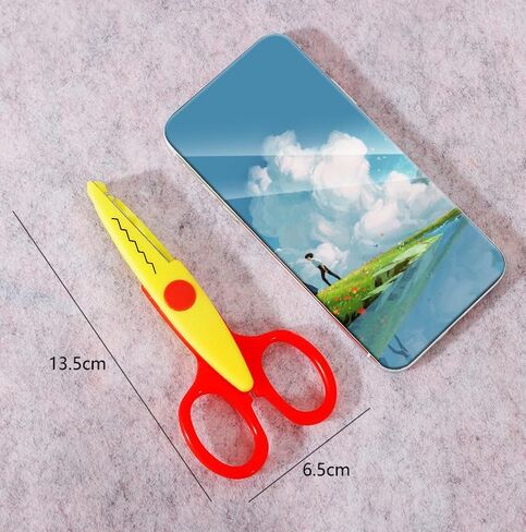 Craft Scissors Decorative Edge, 6 Pack, Craft Scissors, Zig Zag Scissors, Decorative Scissors, Scrapbooking Scissors, Fancy Scissors, Scissors for Crafting, Pattern Scissors, Design Scissors in Saudi Arabia