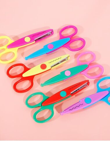 Craft Scissors Decorative Edge, 6 Pack, Craft Scissors, Zig Zag Scissors, Decorative Scissors, Scrapbooking Scissors, Fancy Scissors, Scissors for Crafting, Pattern Scissors, Design Scissors in Saudi Arabia