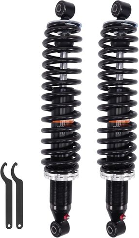 قطعتان من الصدمات الأمامية من maxpeedingrods مناسبة لـ Yamaha Rhino 450 4x4 (YXR450F) BF 2006-2009، لـ Yamaha Rhino 660 4x4 (YXR660F) BF 2004-2007، لـ Yamaha Rhino 700 4x4 BF 2008-2013، ممتص أحادي الأنبوب، أسود in Saudi Arabia