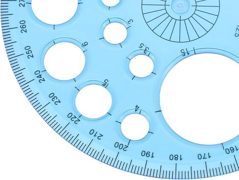 3PCS Circle Template Plastic Circle and Oval Measuring Drafting Stencil Ruler, Multi-Size Reusable Circles Templates Formwork Drawing Maker Tool(Clear and Blue) in Saudi Arabia