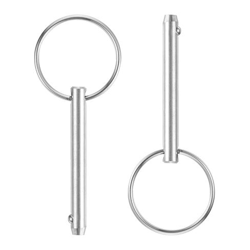 uxcell 1Pcs 10mmx82mm Quick Release Pins, 316 Stainless Steel Marine Hardware for Marine Mountain Seat, Ship Outfitting, Shipbuilding, Silver in Saudi Arabia