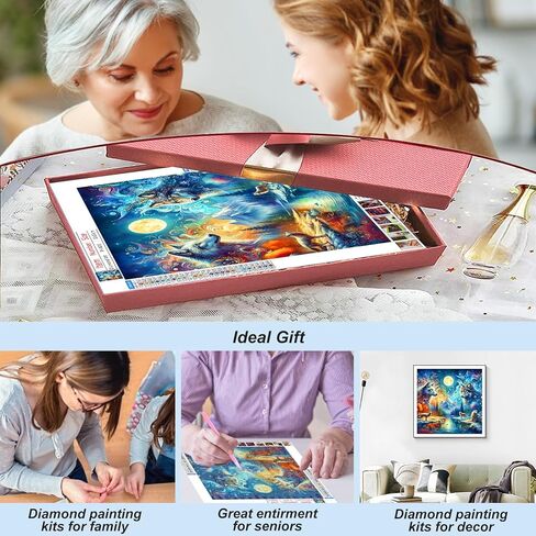 fhbubpup مجموعات الطلاء الماس للقطط الكبار، مجموعات الفن الماس الحيوان للمبتدئين، 5d diy حفر كامل جولة زهرة جوهرة الفن، الطلاء مع الخرز الماس الحرفية ديكور جدار المنزل 12x12 بوصة in Saudi Arabia