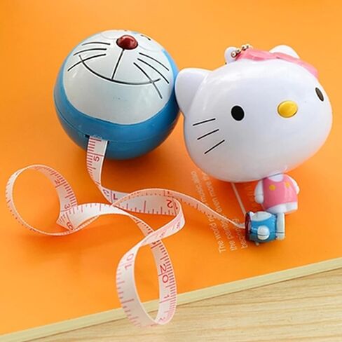 2PCS 1M Measuring Tape Retractable Children's Measuring Tape Keychain Kawaii Animal Cute Tape Measure Pink for Gift in Saudi Arabia