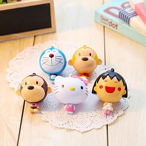 2PCS 1M Measuring Tape Retractable Children's Measuring Tape Keychain Kawaii Animal Cute Tape Measure Pink for Gift in Saudi Arabia