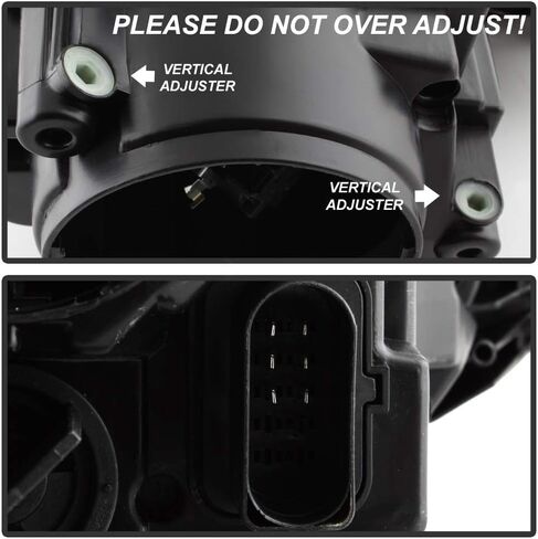 ACANII - For 2006 2007 2008 2009 Volkswagen Jetta GTI MK5 Black Housing Headlights Headlamps Set Driver + Passenger Side in Saudi Arabia