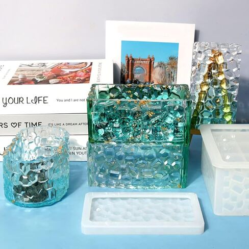 Resin Storage Box Mold Resin Box Mould Diamonds Jewelry Box Silicone Mould in Saudi Arabia