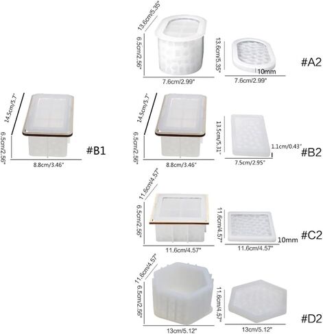 Resin Storage Box Mold Resin Box Mould Diamonds Jewelry Box Silicone Mould in Saudi Arabia