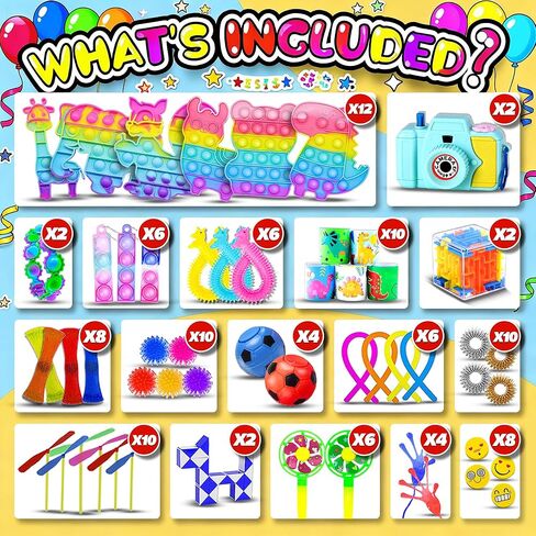 1000 قطعة من هدايا الحفلات للأطفال، مجموعة ألعاب فيدجيت، حشوات البيناتا، ألعاب عيد الميلاد، صندوق الجوائز، صندوق الكنز، حشوات حقائب الهدايا، جوائز الكرنفال in Kuwait