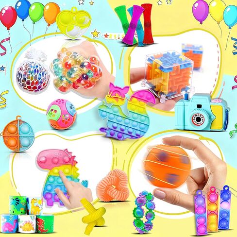 1000 قطعة من هدايا الحفلات للأطفال، مجموعة ألعاب فيدجيت، حشوات البيناتا، ألعاب عيد الميلاد، صندوق الجوائز، صندوق الكنز، حشوات حقائب الهدايا، جوائز الكرنفال in Kuwait