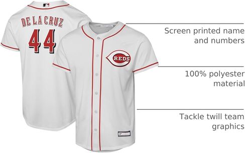Elly De La Cruz Cincinnati Reds MLB Kids Youth 8-20 White Home Player Jersey in Saudi Arabia