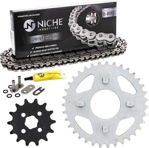 NICHE Drive Sprocket Chain Combo for Honda ATC70 Front 14 Rear 35 Tooth 420V O-Ring 72 Links in Saudi Arabia