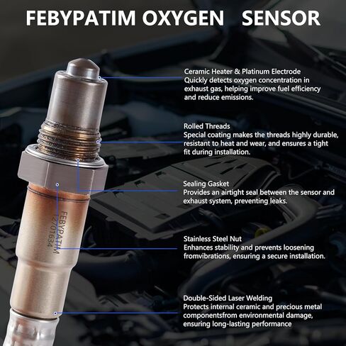 12701634 Oxygen O2 Sensor Upstream or Downstream Compatible with Buick Encore, Chevrolet Cruze Spark Trax 1.4L 1399cc, Chevy Malibu Volt Equinox 1.5L, GMC Terrain 1.5L 2018-2022, OE # 12701634 in Saudi Arabia
