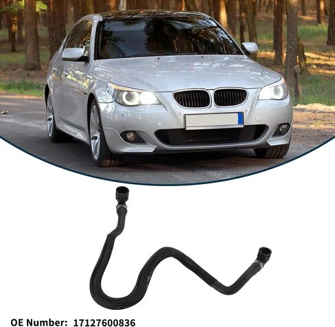 خرطوم الرادياتير خرطوم السخان رقم 17127600836 لسيارة BMW 5 Series 2009-2011 أنبوب تبريد مطاطي أسود 1 قطعة in Kuwait