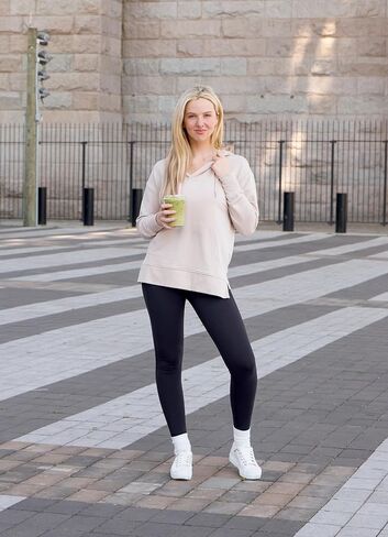 RBX Active Women's Hoodie Tunic in Regular/Plus Sizes, V-Neck Relaxed Fit Lightweight French Terry Sweatshirt with Pocket in Kuwait