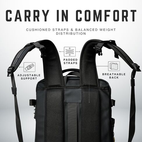 Vacuum Compression Travel Backpack Carry-On Flight Approved | 36–59L Expandable Personal-Item Size Bag with Built-in Vacuum Valve, TSA Lock, Laptop Sleeve, Waterproof Shell | Fits Under Airline Seats in Saudi Arabia