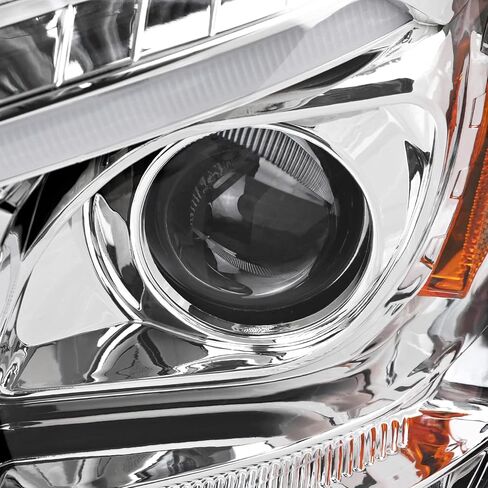SPEC-D ضبط المصابيح الأمامية لجهاز العرض الكروم مع إشارات الانعطاف التسلسلية LED المتوافقة مع 2009-2011 مرسيدس بنز W164 ML320، مجموعة المصابيح الأمامية اليسرى + اليمنى in Saudi Arabia