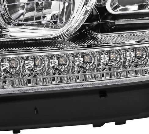 SPEC-D ضبط المصابيح الأمامية لجهاز العرض الكروم مع إشارات الانعطاف التسلسلية LED المتوافقة مع 2009-2011 مرسيدس بنز W164 ML320، مجموعة المصابيح الأمامية اليسرى + اليمنى in Saudi Arabia