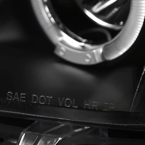 SPEC-D ضبط المصابيح الأمامية لجهاز العرض الهالة السوداء المتوافقة مع 2001-2005 Mazda Miata MX-5، مجموعة المصابيح الأمامية اليسرى + اليمنى in Saudi Arabia