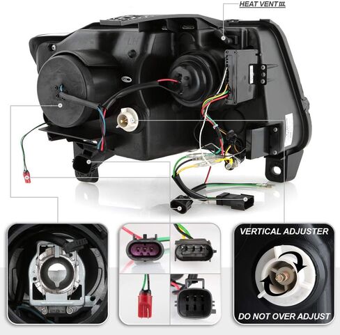 ACANII - لـ [HID/Xenon Model] 2011-2013 جيب جراند شيروكي LED أنبوب التبديل إشارة العارض المصابيح الأمامية in Saudi Arabia