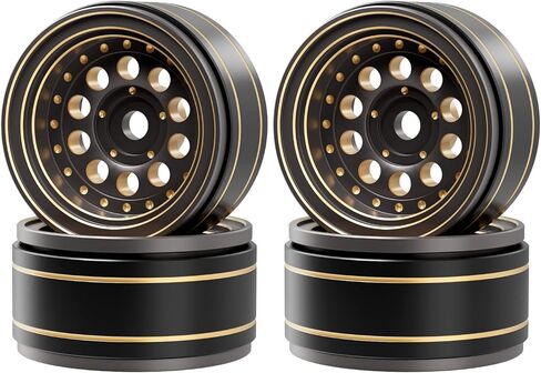 إطارات عجلة OGRC 1.0 نحاسية ذات عجلات زاحفة RC لسيارة TRX4M SCX24 FCX24 1/24 1/18 RC - 39 جرام/قطعة (أسود) in Saudi Arabia