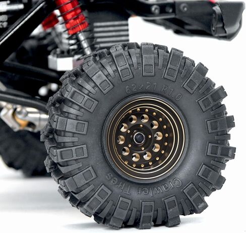إطارات عجلة OGRC 1.0 نحاسية ذات عجلات زاحفة RC لسيارة TRX4M SCX24 FCX24 1/24 1/18 RC - 39 جرام/قطعة (أسود) in Saudi Arabia