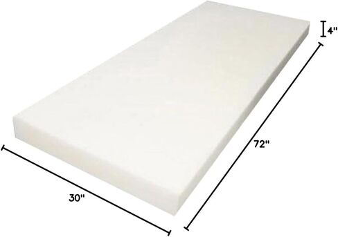 وسادة إسفنجية تنجيد عالية الكثافة من ميبيكا، مقاس 5.08 سم × 60.96 سم × 182.88 سم (استبدال المقعد، ملاءة تنجيد، حشوة إسفنجية) in Kuwait