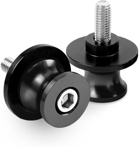 M8 Bobbins Swing Arm Spools For Ninja 400 500 650 ZX6R ZX10R GSXS 750 1000 GSX-8S GSXR 600 750 1000 S1000RR/R/XR CBR 600 900 954 1000 RR Motorcycle Swingarm Spools Slider Stand Paddock Screw (Black) in Saudi Arabia