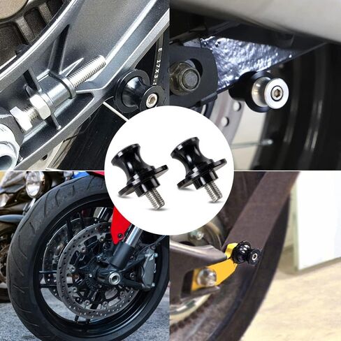 M8 Bobbins Swing Arm Spools For Ninja 400 500 650 ZX6R ZX10R GSXS 750 1000 GSX-8S GSXR 600 750 1000 S1000RR/R/XR CBR 600 900 954 1000 RR Motorcycle Swingarm Spools Slider Stand Paddock Screw (Black) in Saudi Arabia