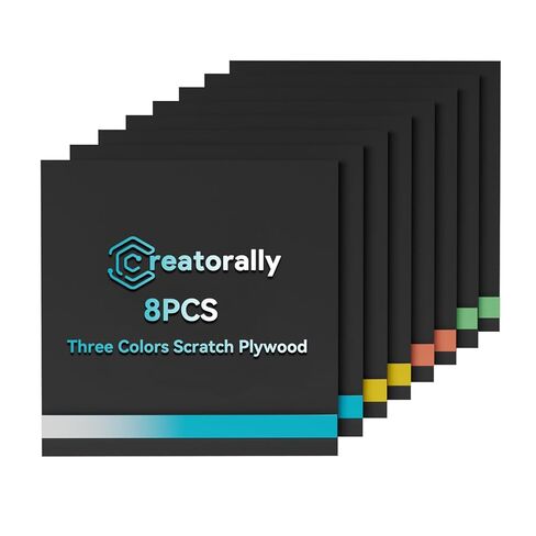 8PCS Three-Layer Colored Plywood Sheets, 1/8 Plywood for Laser Engraving for DIY Gifts, Portrait Carving & Wall Decor (4 Colors) in Kuwait