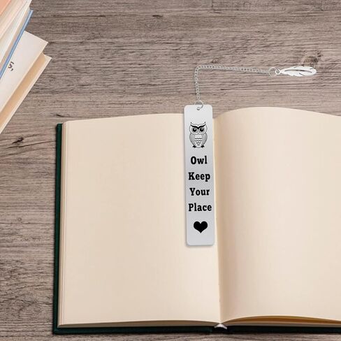 Thank You Gifts Bookmark Inspirational Gift for Reading Book Lover Bookworm Readers Bookish Owl Bookmark for Adults Friends Coworker Son Daughter Graduation Christmas Birthday Gift for Women Men Teens in Saudi Arabia