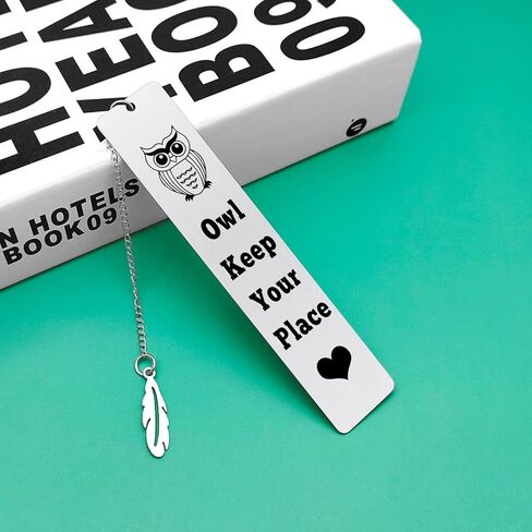 Thank You Gifts Bookmark Inspirational Gift for Reading Book Lover Bookworm Readers Bookish Owl Bookmark for Adults Friends Coworker Son Daughter Graduation Christmas Birthday Gift for Women Men Teens in Saudi Arabia