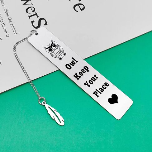 Thank You Gifts Bookmark Inspirational Gift for Reading Book Lover Bookworm Readers Bookish Owl Bookmark for Adults Friends Coworker Son Daughter Graduation Christmas Birthday Gift for Women Men Teens in Saudi Arabia