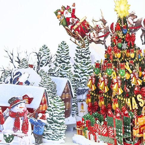 HEARTAGS- Pop Up Christmas Card, 3D Fireplace Christmas Card, 6" x 8" Christmas Pop Up Cards For Husband, Wife, Kids, Mom, Son, Daughter, Dad, Parents, Vintage Popup Christmas Cards With Envelopes in Kuwait