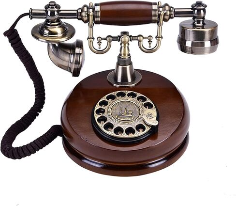 Retro Rotary Landline Phones with Mechanical Ringer, Vintage Corded Antique Phone, 1960S Old Fashioned Decorative Telephone for Home & Office Decor in Saudi Arabia