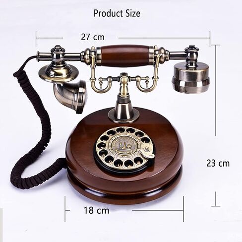 Retro Rotary Landline Phones with Mechanical Ringer, Vintage Corded Antique Phone, 1960S Old Fashioned Decorative Telephone for Home & Office Decor in Saudi Arabia