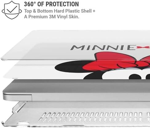 حافظة Skinit + غلاف متوافق مع جهاز MacBook Air 13in M1 (2021) - تصميم ميني ماوس مرخص رسميًا من ديزني in Saudi Arabia